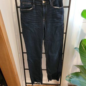 Frame Denim, kick crop cut, ripped bottom